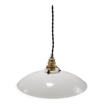 Opaline glass pendant light