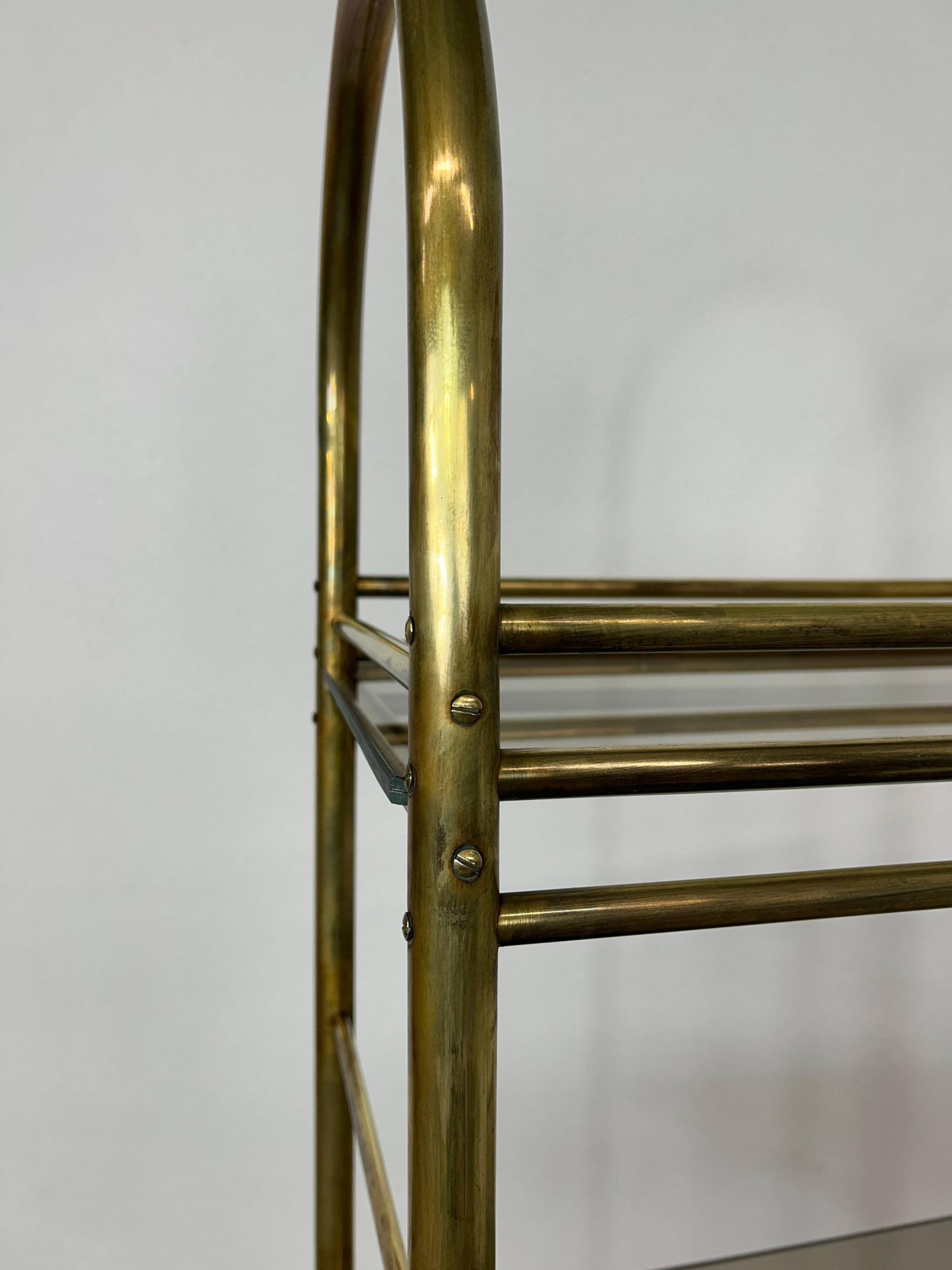 Mid-century design brass shelf