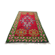 Red kilim rug in pure wool handmade 195x340cm