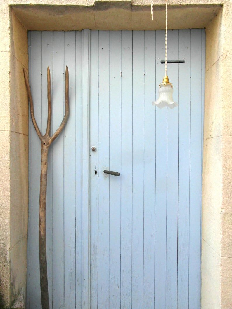 Art deco suspension in white opaline glass