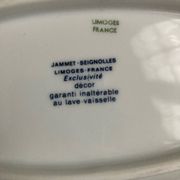 Limoges Jammet Seignolles ravier with blueberry decoration