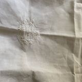 Cotton pillowcase with monogram MR
