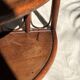 Corner shelf in dark rattan, 60s/70s