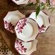 Lot de 8 assiettes creuses vintage, Jacky de Digoin