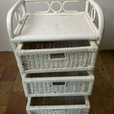 Meuble 3 tiroirs en rotin