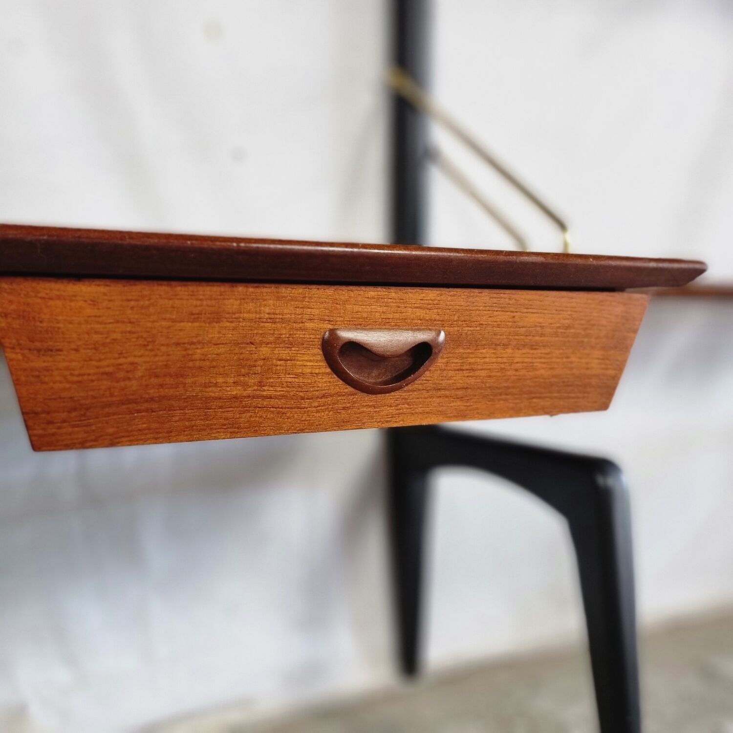 Mid-Century Modern Free Standing Teak Wall Unit by Louis van Teeffelen for WéBé