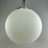 60s 70s lamp ceiling lamp ball lamp opal brass glass space age design