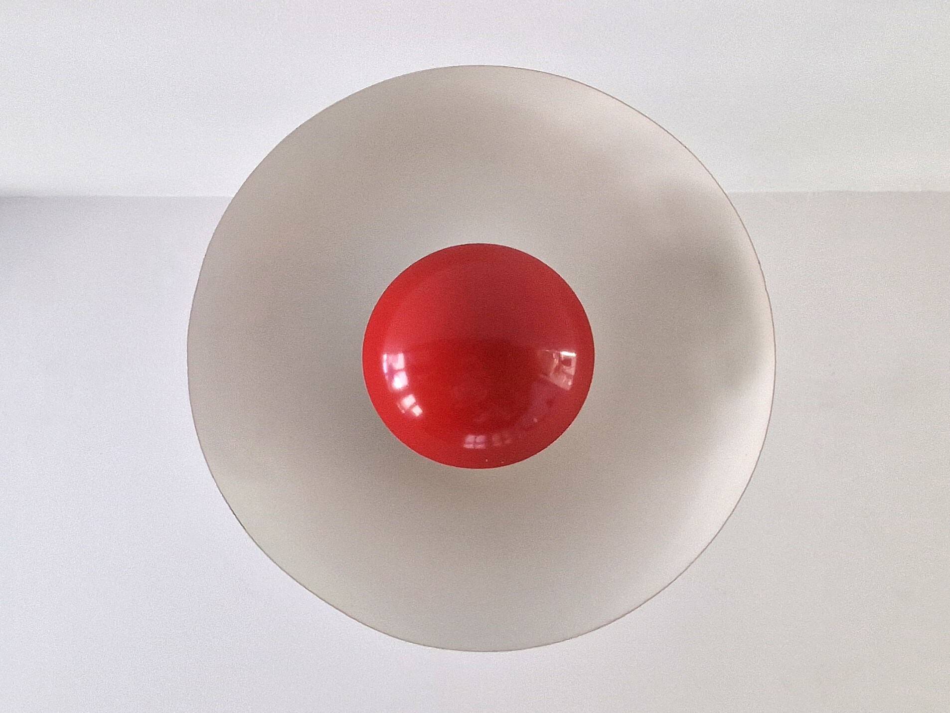 Red RA-40 pendant lamp by Piet Hein for Lyfa, Denmark 1960's
