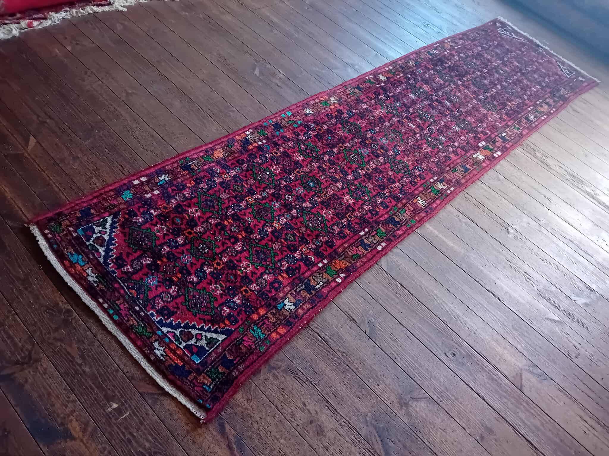 Tapis de couloir Persan Hamadan fait main 292x74cm