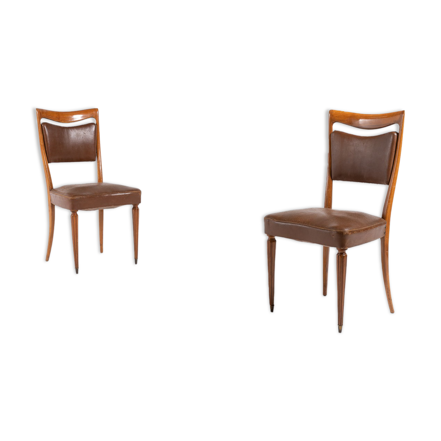 Set of 2 Italian chairs by Vittorio Dassi 1950