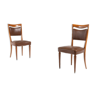 Set de 2 chaises italiennes de Vittorio Dassi 1950