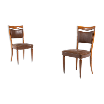 Set of 2 Italian chairs by Vittorio Dassi 1950