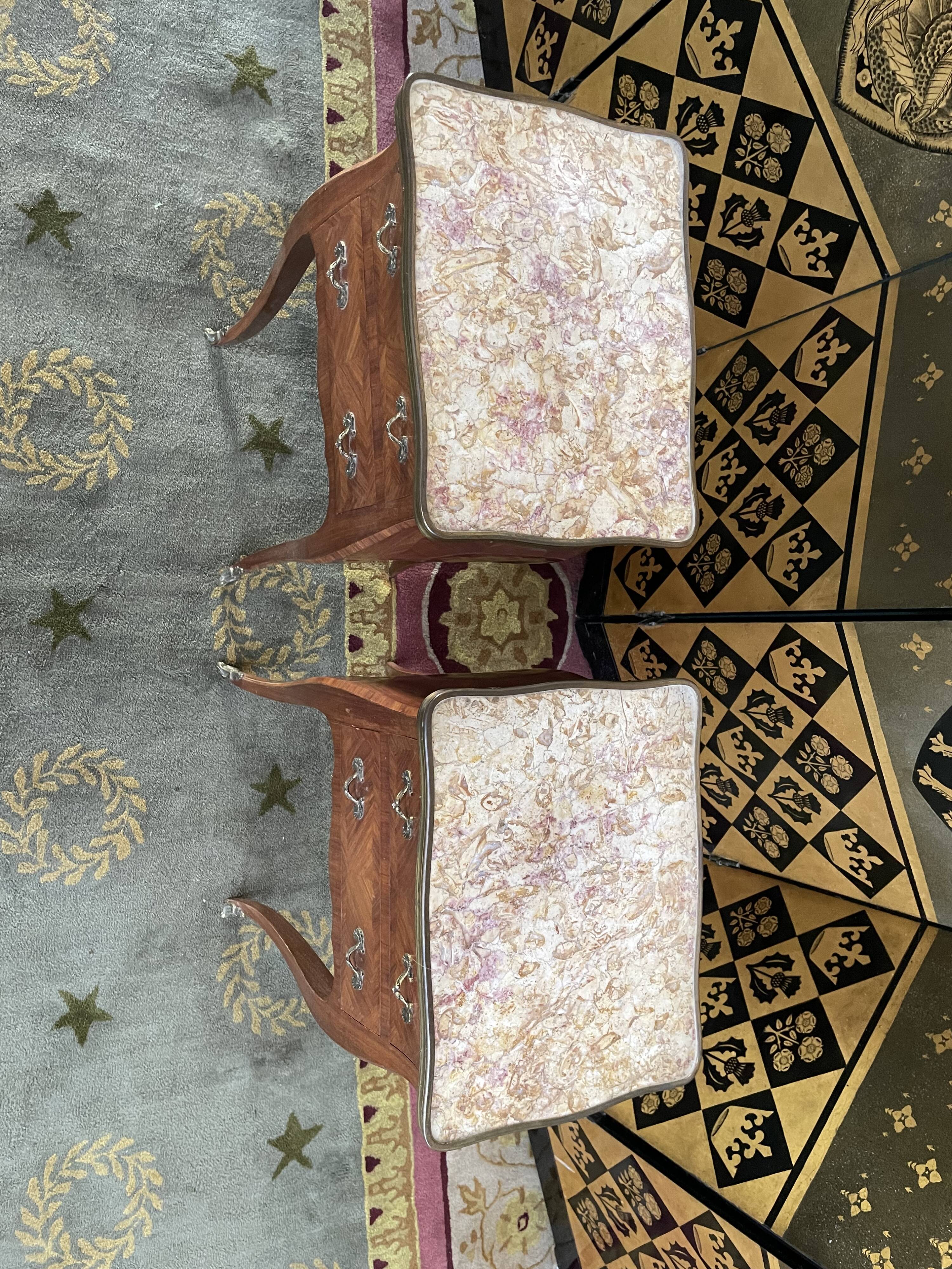 Pair of Louis XV style bedside tables