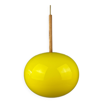 1960s/70s teak ceiling lamp by Uno & Östen Kristiansson for Luxus Sweden