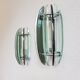 Pair of Veca Italy glass sconces