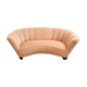 1940s Danish Banana Shaped Scalloped Sofa in Blush Pink