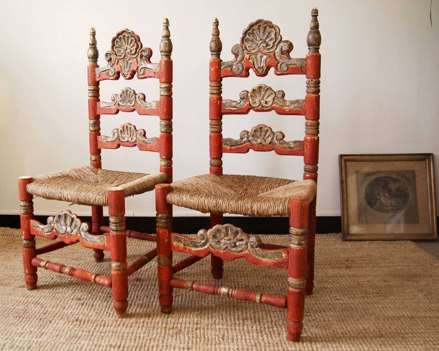Pair of Majorcan chairs