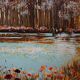 Michel Henry : Cavalier dans le sous-bois aux coquelicots, lithographie originale signée