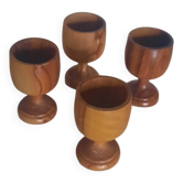 Set of wooden egg cups
