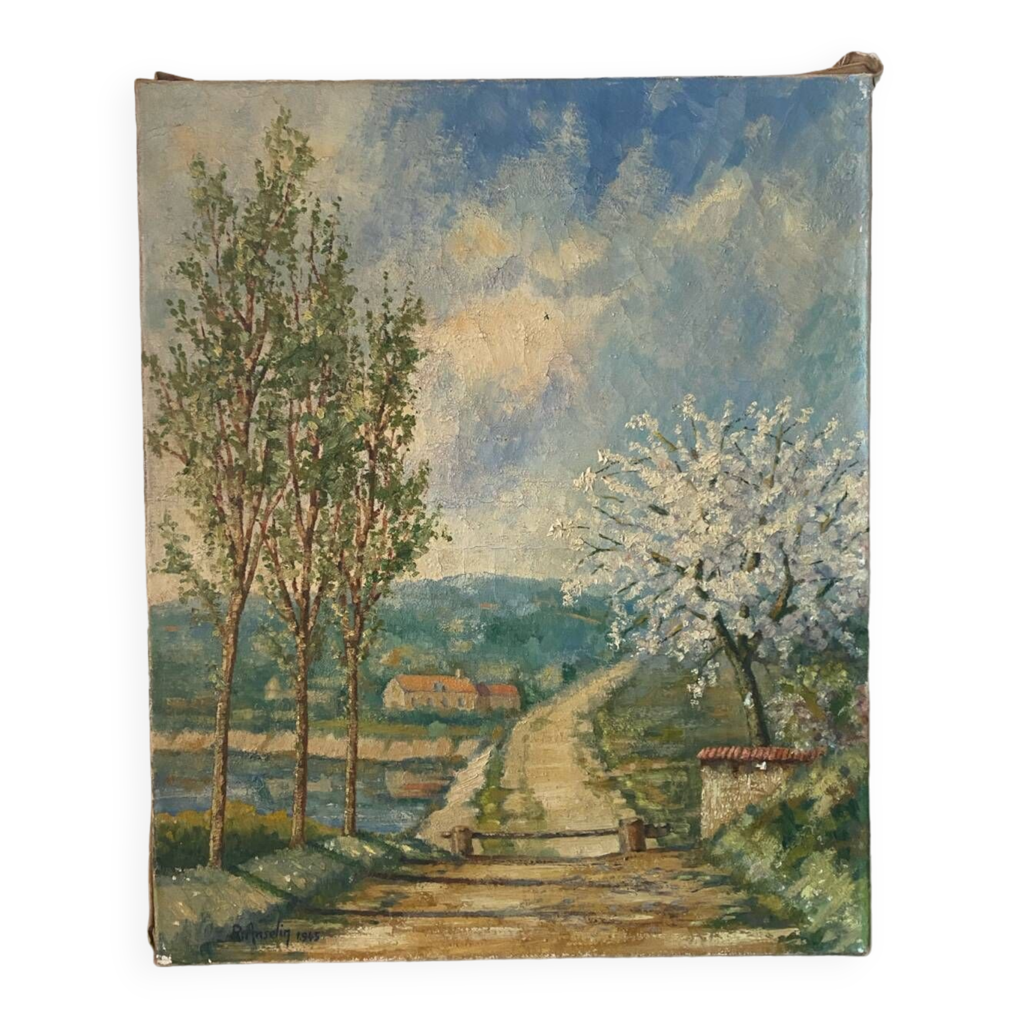 Country landscape signed from 1945