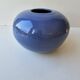 Blue ceramic round vase Unmarked
