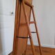 Vintage bamboo psyche mirror 38x150cm