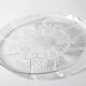 Large Platter Fleur, Vintage Decorative Clear Plate / Arcoroc / France