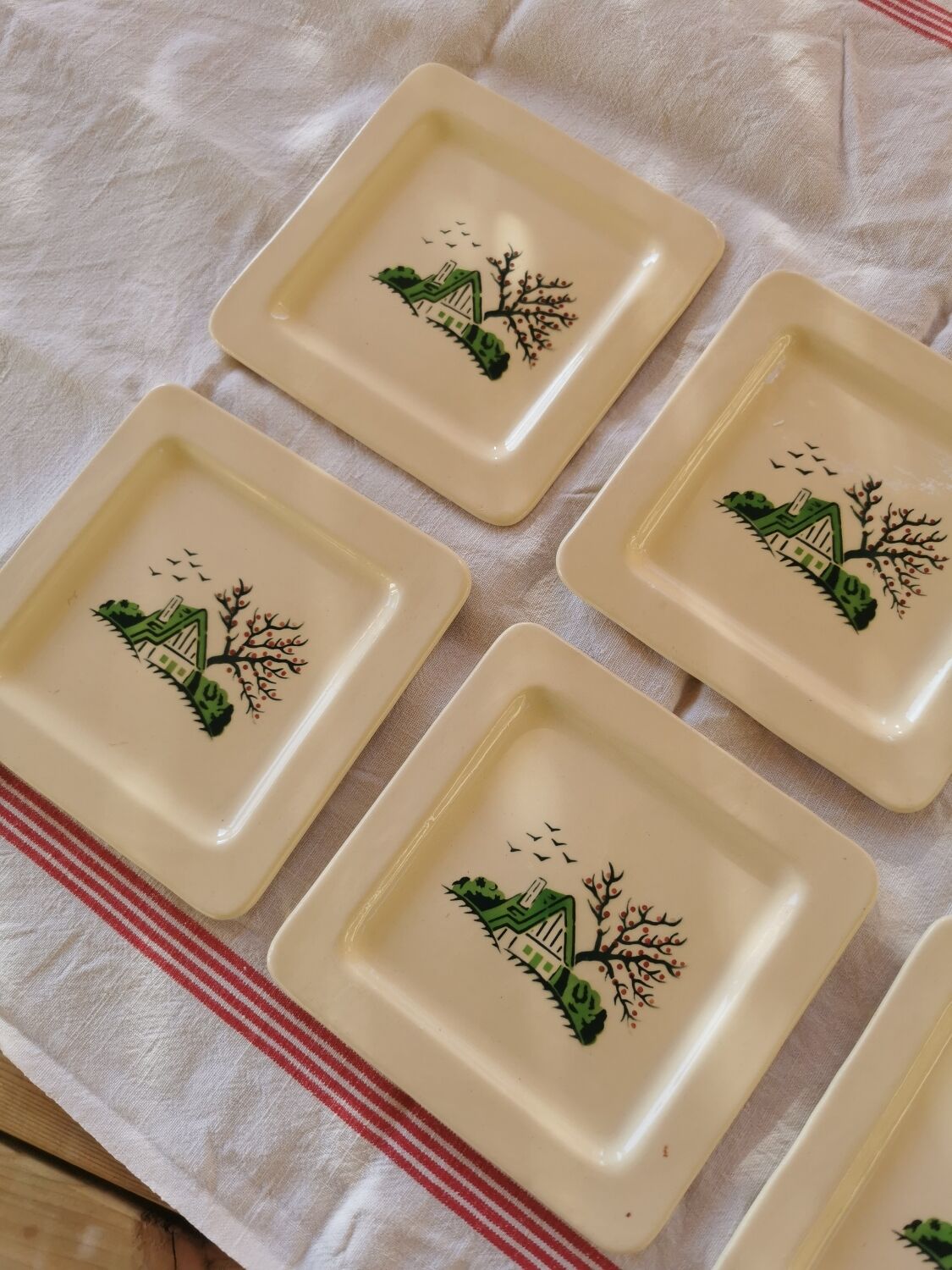 Set of 6 foie gras plates