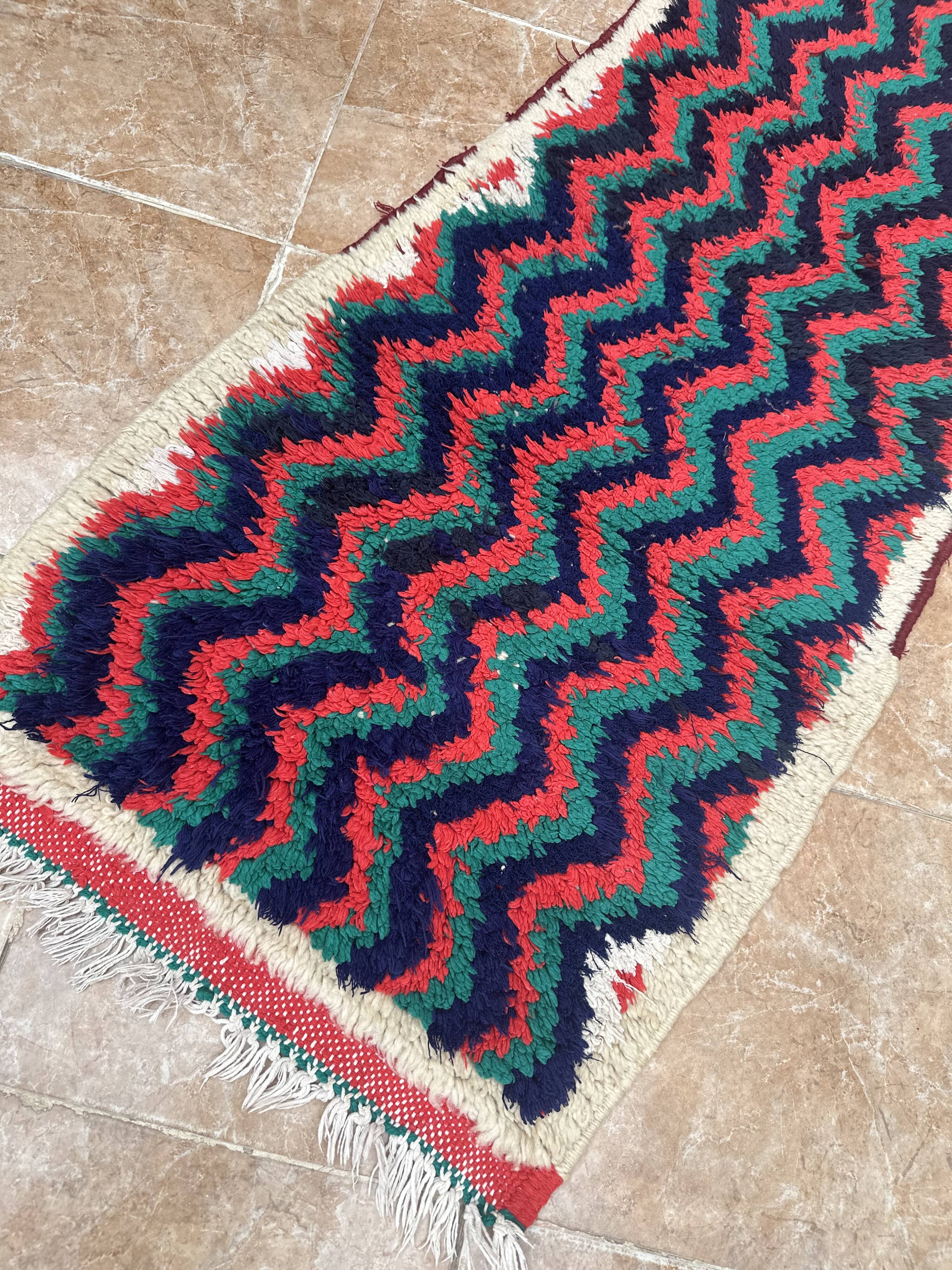 Unique Moroccan Rug - Vintage Art Deco Rug - The Moroccan Rug