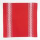 11 red cotton napkins - embroidered Basque style patterns