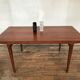 Authentic Scandinavian table teak design1950 1960 feet spindles