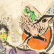 Marc chagall – “la vache bleue”, original lithography with certificate