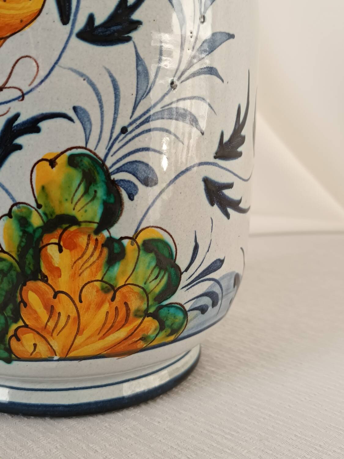 Vintage hand-painted ceramic vase Italy
