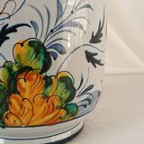 Vase faïence peint main Italie vintage