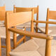 Ensemble de 6 chaises CH36 + 1 fauteuil CH37 de Hans J. Wegner en chêne
