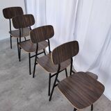 Vintage Industrial School Chairs - STOL Kamnik - 70s Yugoslavia - Set of 4