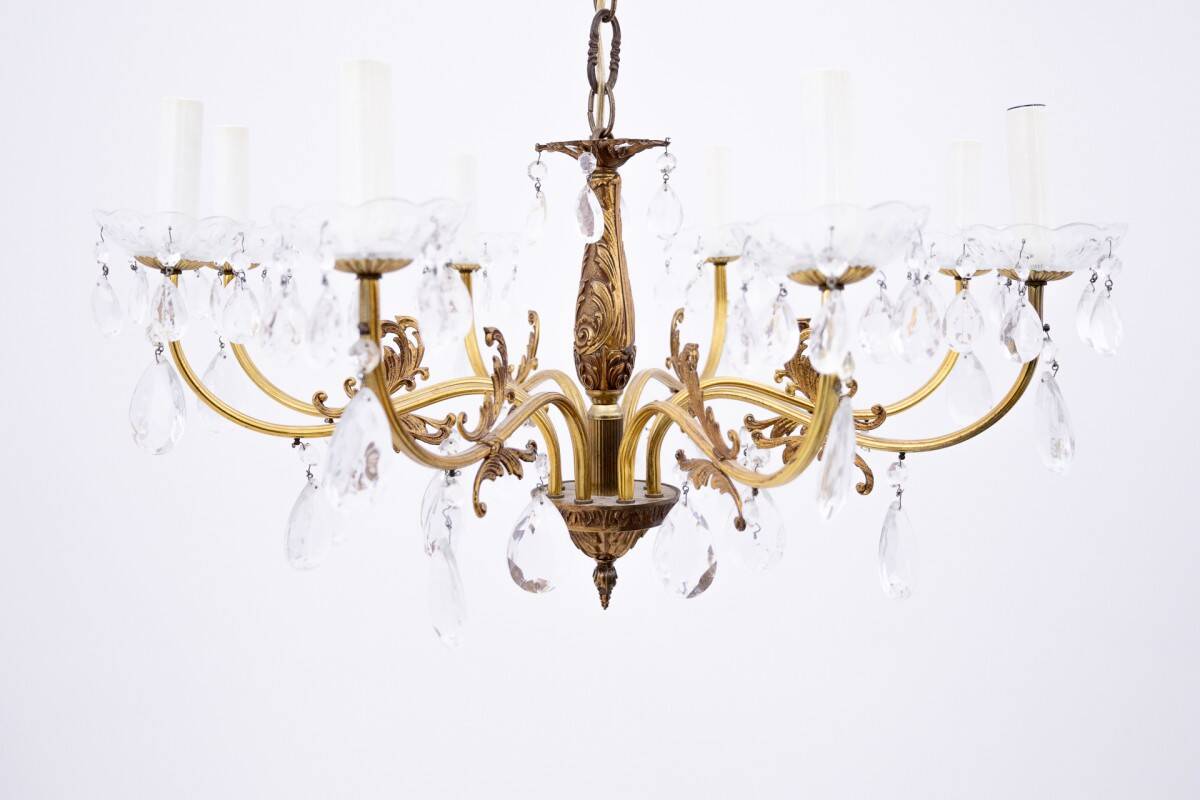 Chandelier, Northern Europe, mid 20th century.