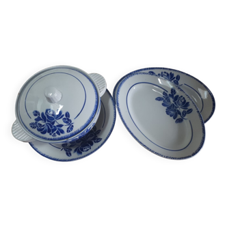 Badonviller Blue Flowers Dish Series