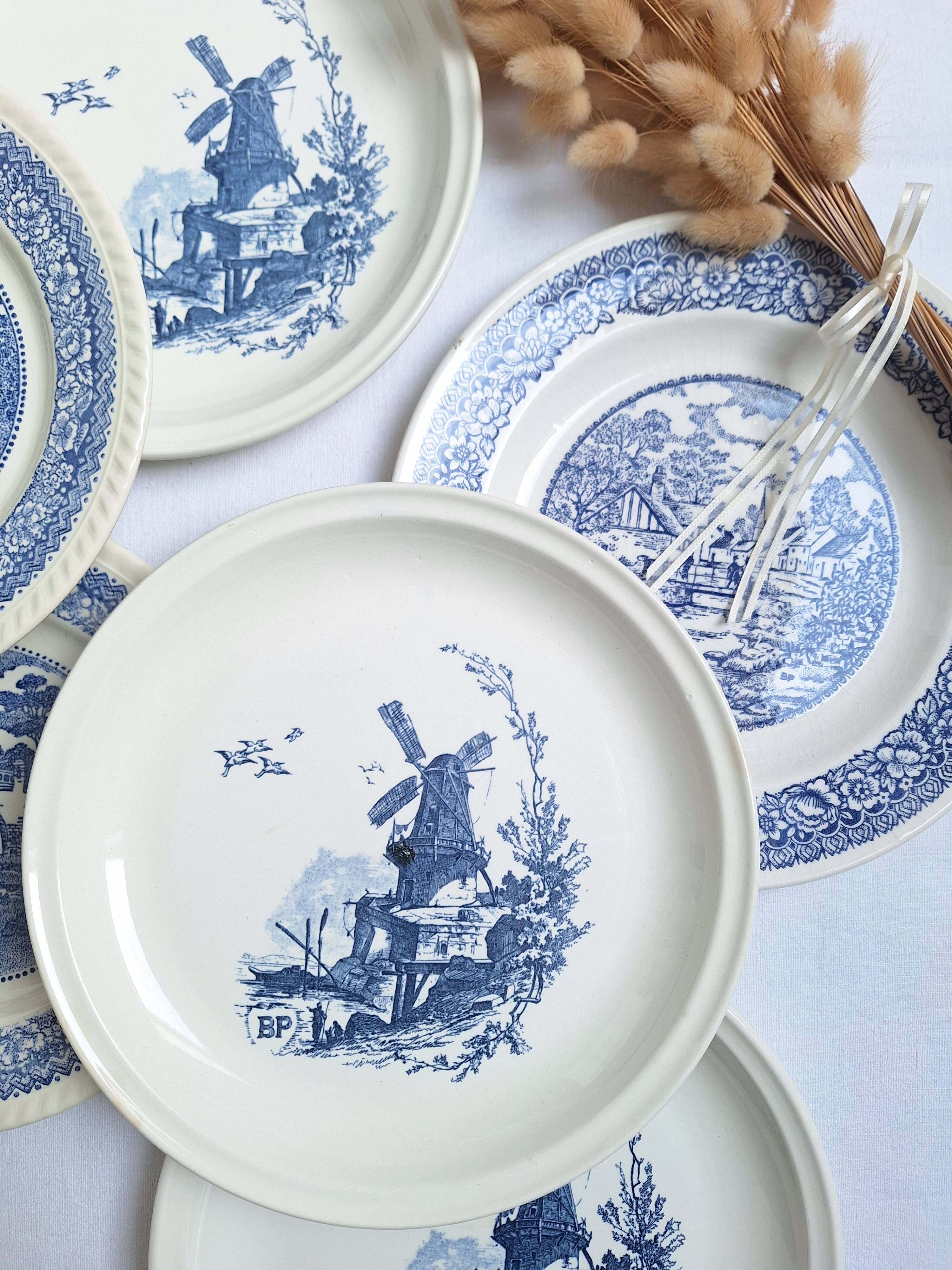 Blue dinner plates, 1970