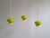 Vintage suspension trio in green opaline, 1960s-70s