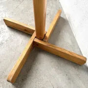 Modernist coat rack in solid pine, 1970s