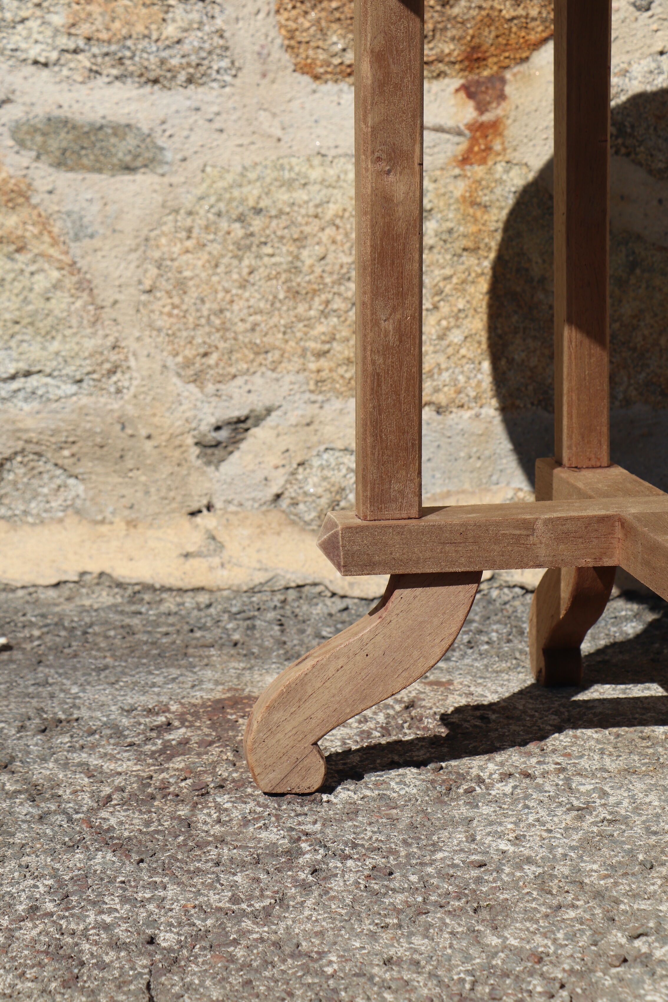 Side table wooden pedestal table design Brazil