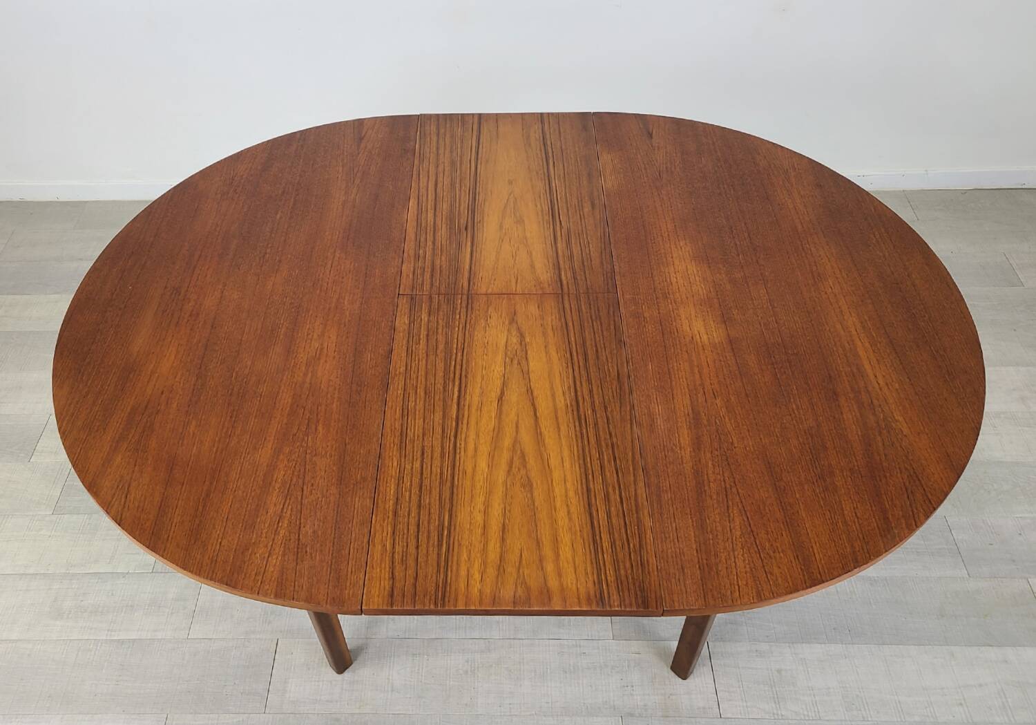 Danish round dining table Scandinavian teak vintage 1960s