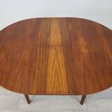 Table à manger ronde danoise teck scandinave vintage années 1960