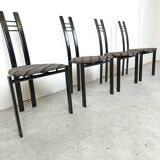 Post modern dining chairs, 1980s set of 4