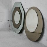 Pair of "kinetic" mirrors, France, circa 1970