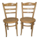 Suite de 2 chaises de bistrot en bois courbé Baumann
