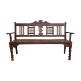Old "art-deco" teak bench