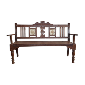 Old "art-deco" teak bench