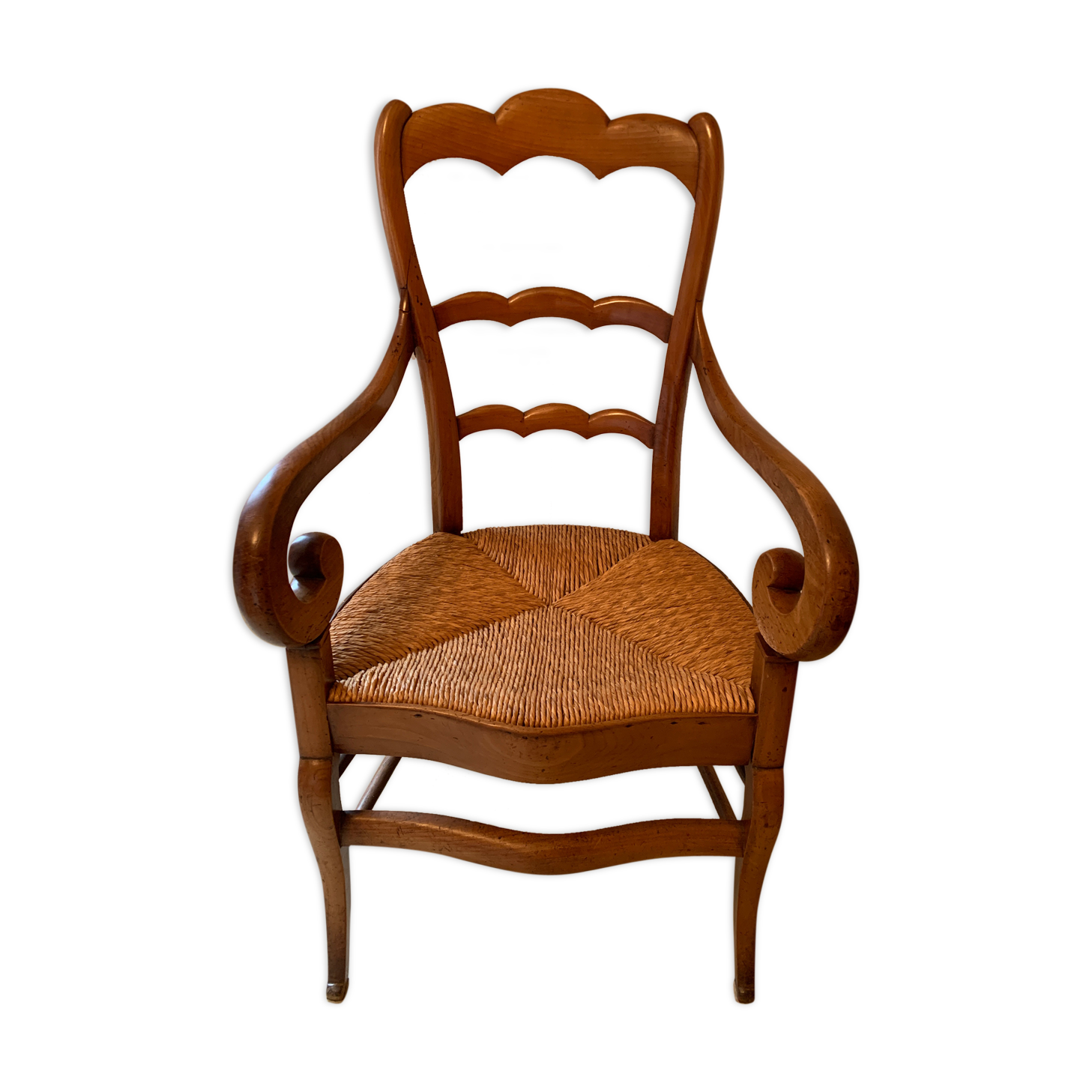Ancien fauteuil paillé